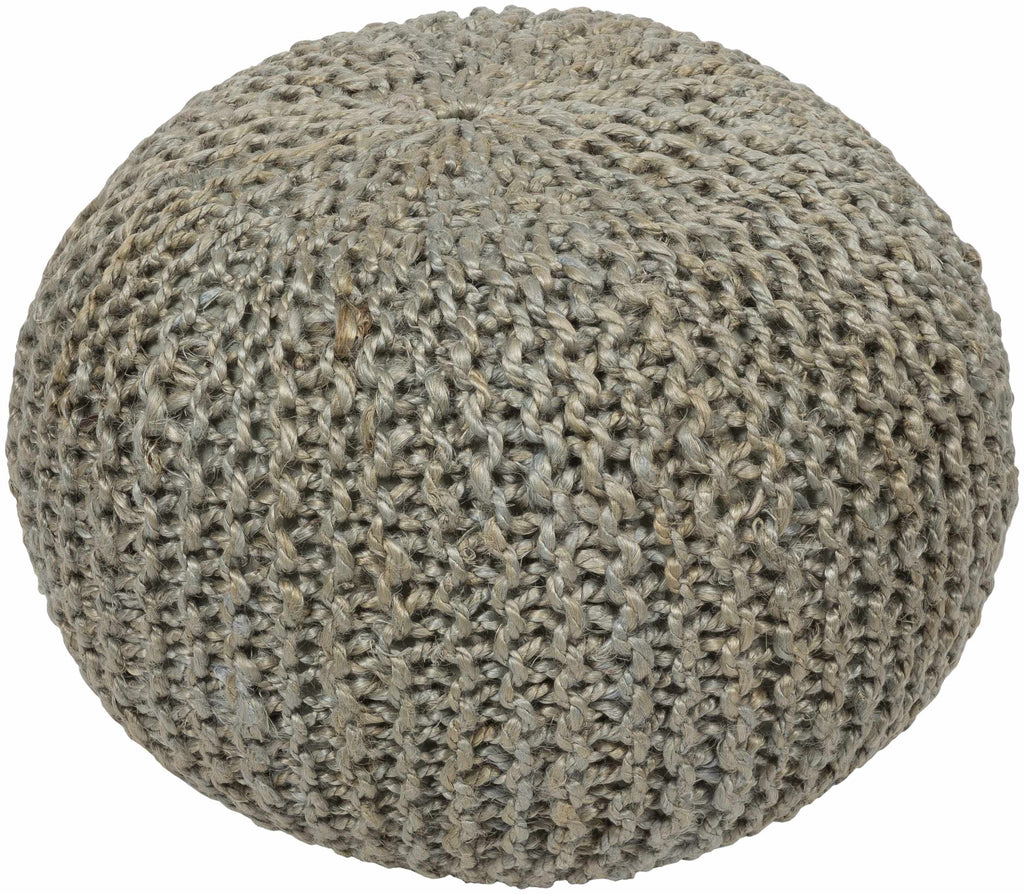 Puf de yute tejido beige Guajiquiro