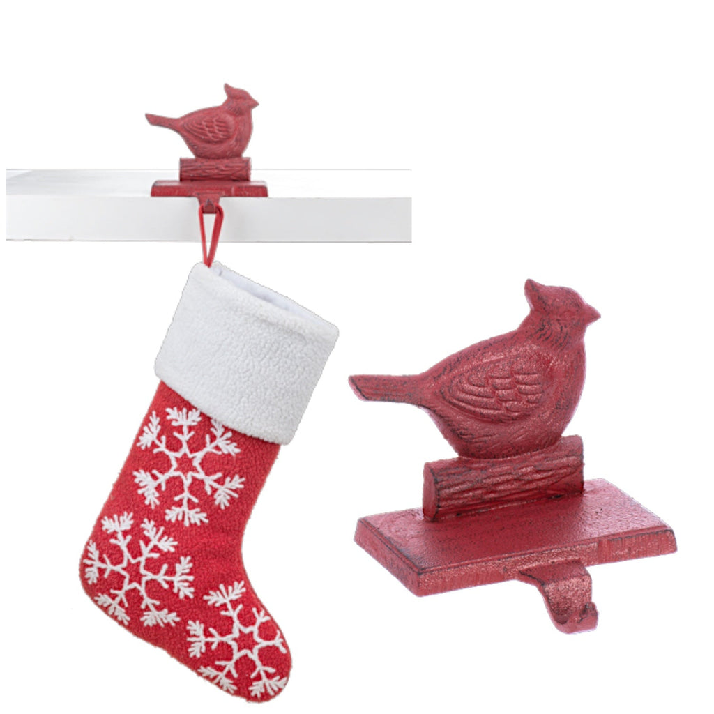 Red Cardinal Cast Iron Stocking Holder is a cast iron stocking holder selected for mantels, shelves, trees, stockings, entryways, holiday displays, and seasonal gift giving. Holiday styling makes it useful for mantels, shelves, entryways, trees, stockings, and seasonal displays. A seasonal choice for holiday decorators, collectors, hosts, ornament lovers, and festive gift giving. Listing details help shoppers compare the item type, use, style, and intended recipient before purchase.