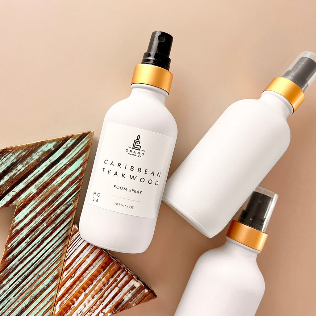 Caribbean Teakwood Room  & Linen Spray is a Honey Badger Books & Boutique home fragrances selected for a clear product fit, gift-ready presentation, and everyday usefulness. Sourced from Grand Candles, it is categorized for shoppers looking for home fragrances without mixing unrelated apparel, book, food, pet, or home-decor signals. Best-fit category: Home & Garden > Decor > Home Fragrances. This description supports Amazon and marketplace search while keeping the product identity accurate and specific.
