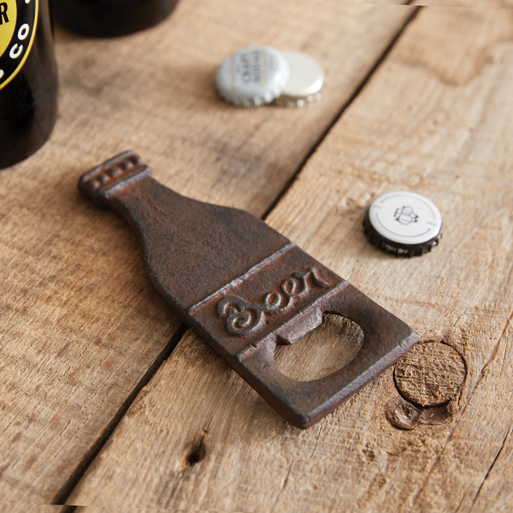 Cast Iron Beer Bottle Opener is a cast iron bottle opener selected for home bars, kitchen counters, party carts, beer gifts, soda lovers, and practical small-gift baskets. Details from the listing include Cast Iron; 2''W x 5¼''H. A giftable choice for shoppers looking for useful, distinctive, easy-to-display, or easy-to-pair items. Listing details help shoppers compare the item type, use, style, and intended recipient before purchase.