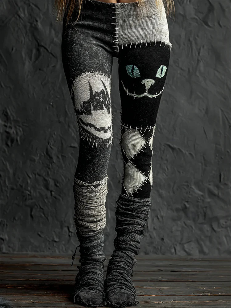 Pantalones de yoga deportivos retro estampados para mujer