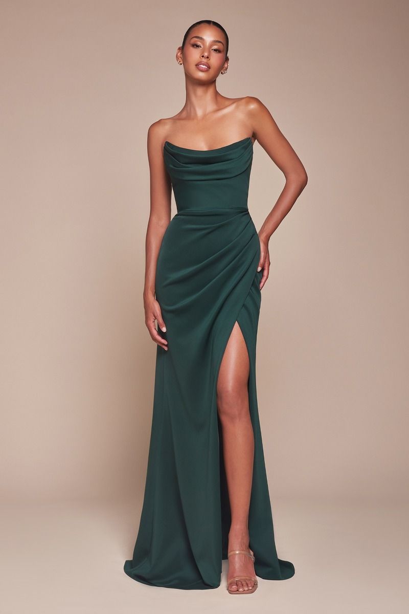 Nightgown | Strapless Neoprene Fitted Gown
