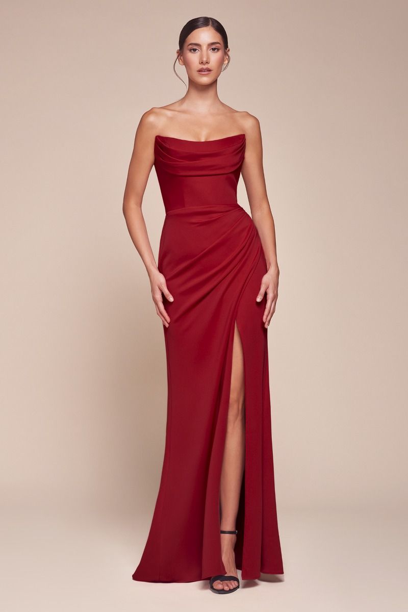Nightgown | Strapless Neoprene Fitted Gown