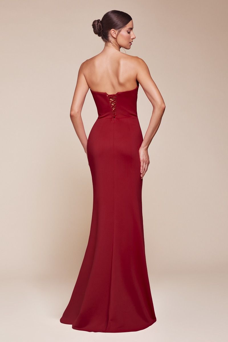 Nightgown | Strapless Neoprene Fitted Gown