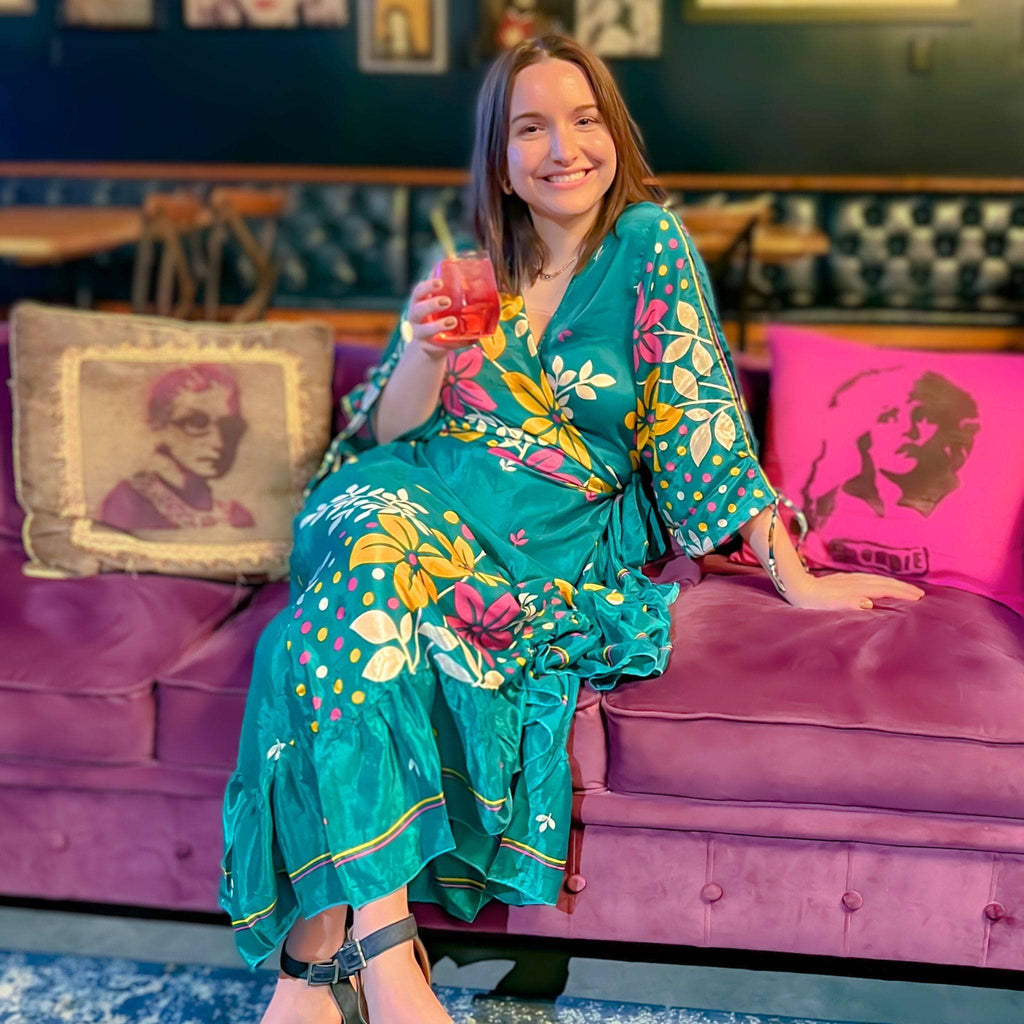 Zaria One Of A Kind Wrap Dress Handmade Sustainable Stunning