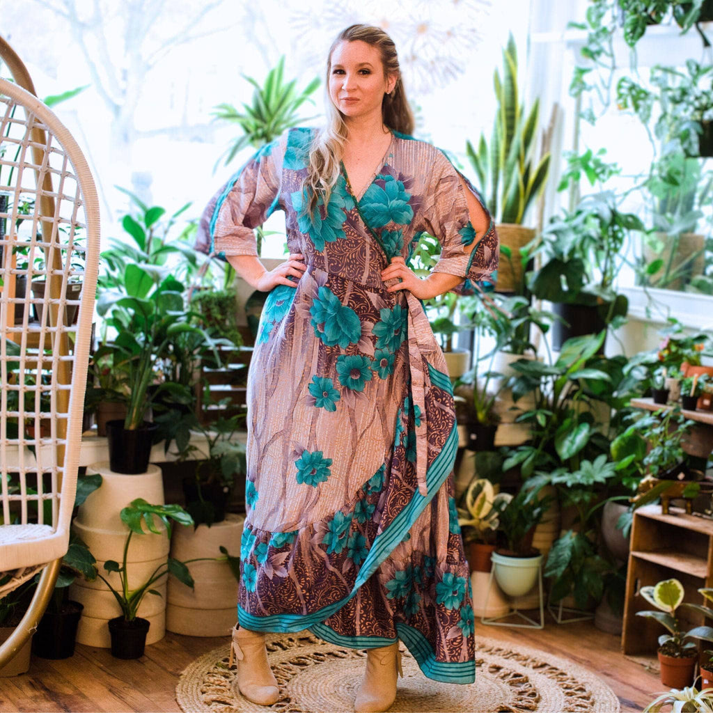 Zaria One Of A Kind Wrap Dress Handmade Sustainable Stunning