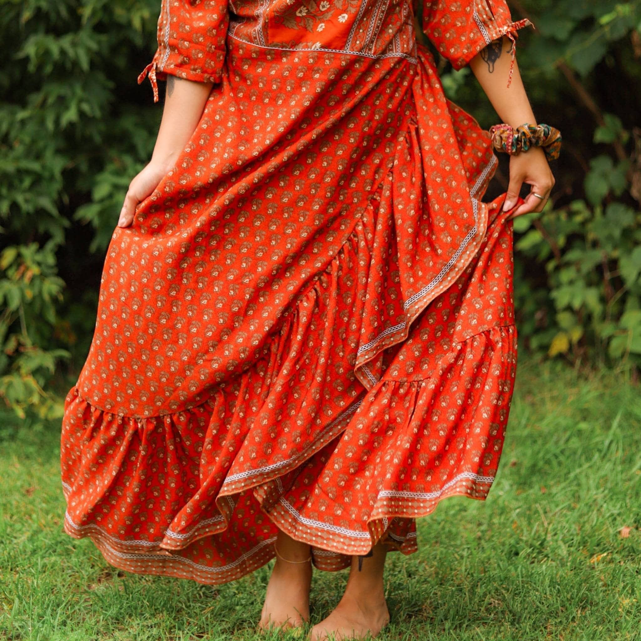 Zaria One Of A Kind Wrap Dress Handmade Sustainable Stunning