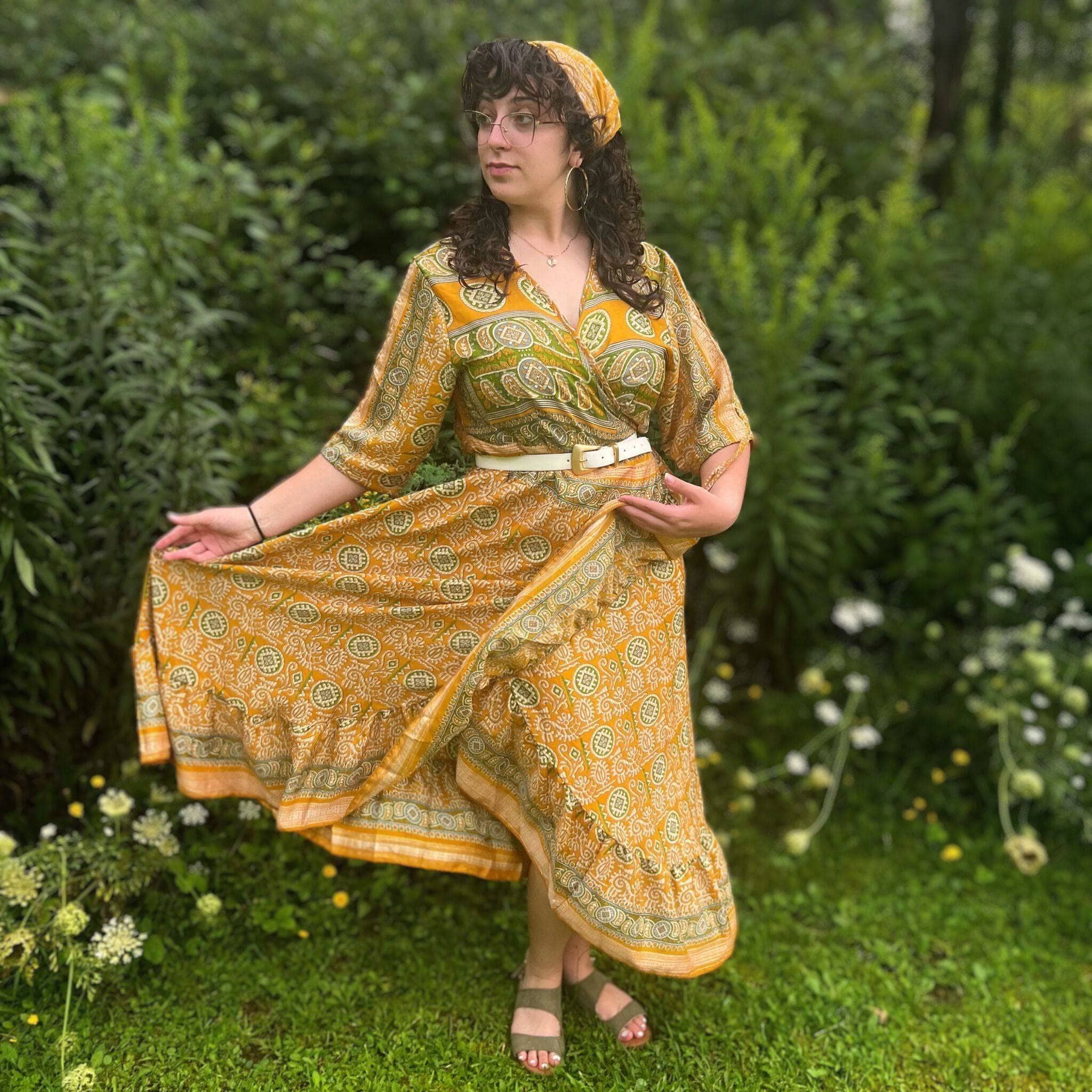 Zaria One Of A Kind Wrap Dress Handmade Sustainable Stunning