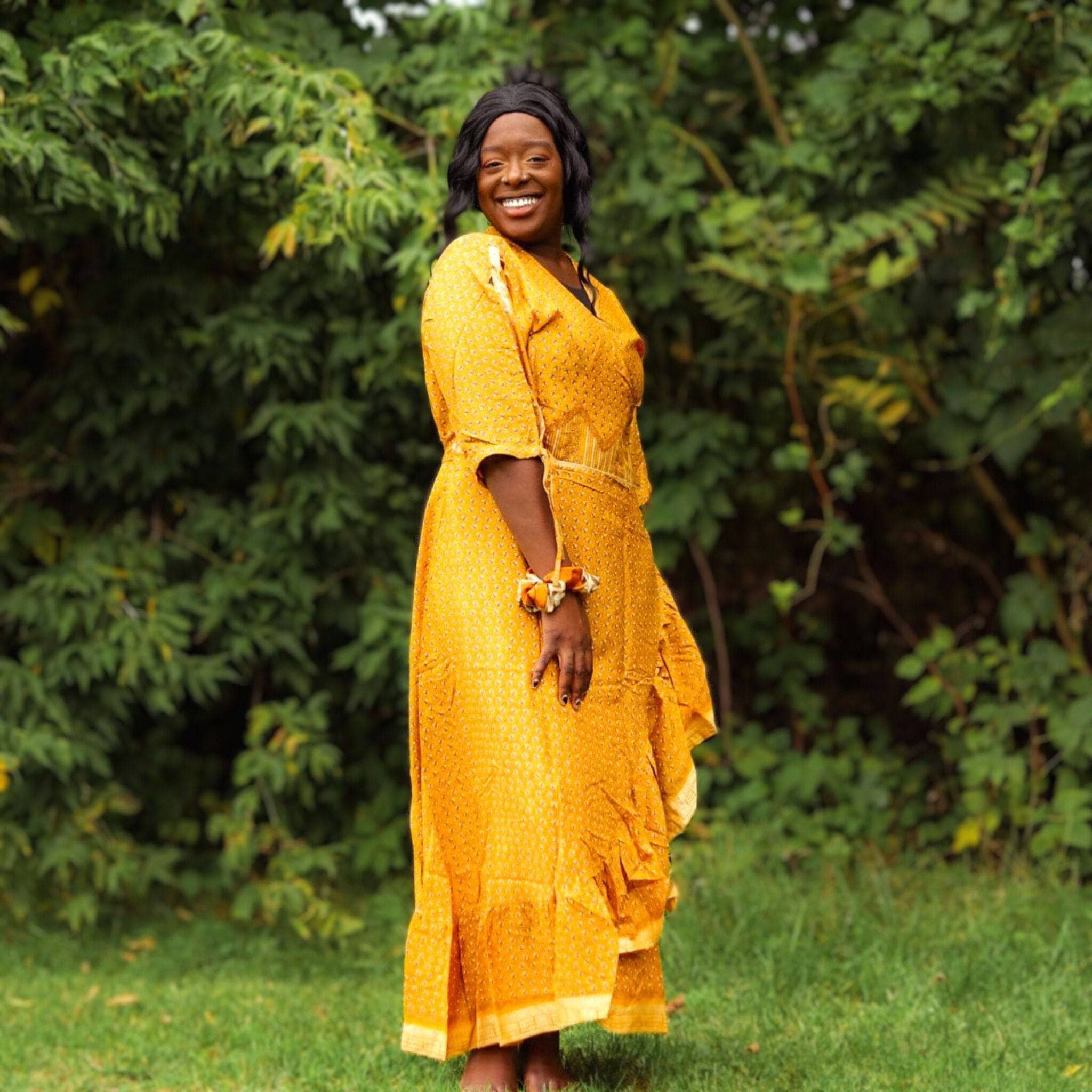 Zaria One Of A Kind Wrap Dress Handmade Sustainable Stunning