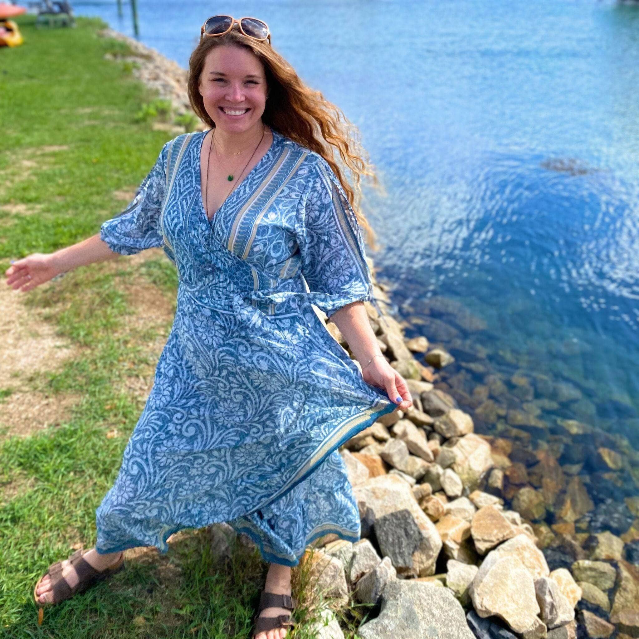 Zaria One Of A Kind Wrap Dress Handmade Sustainable Stunning