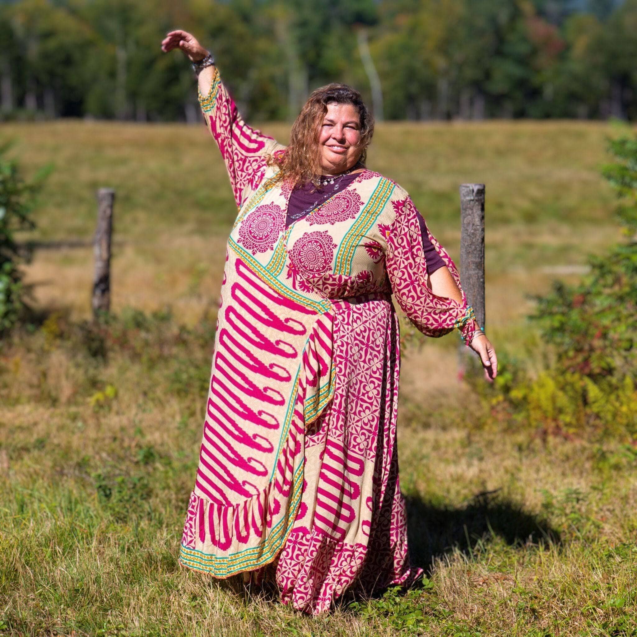Zaria One Of A Kind Wrap Dress Handmade Sustainable Stunning