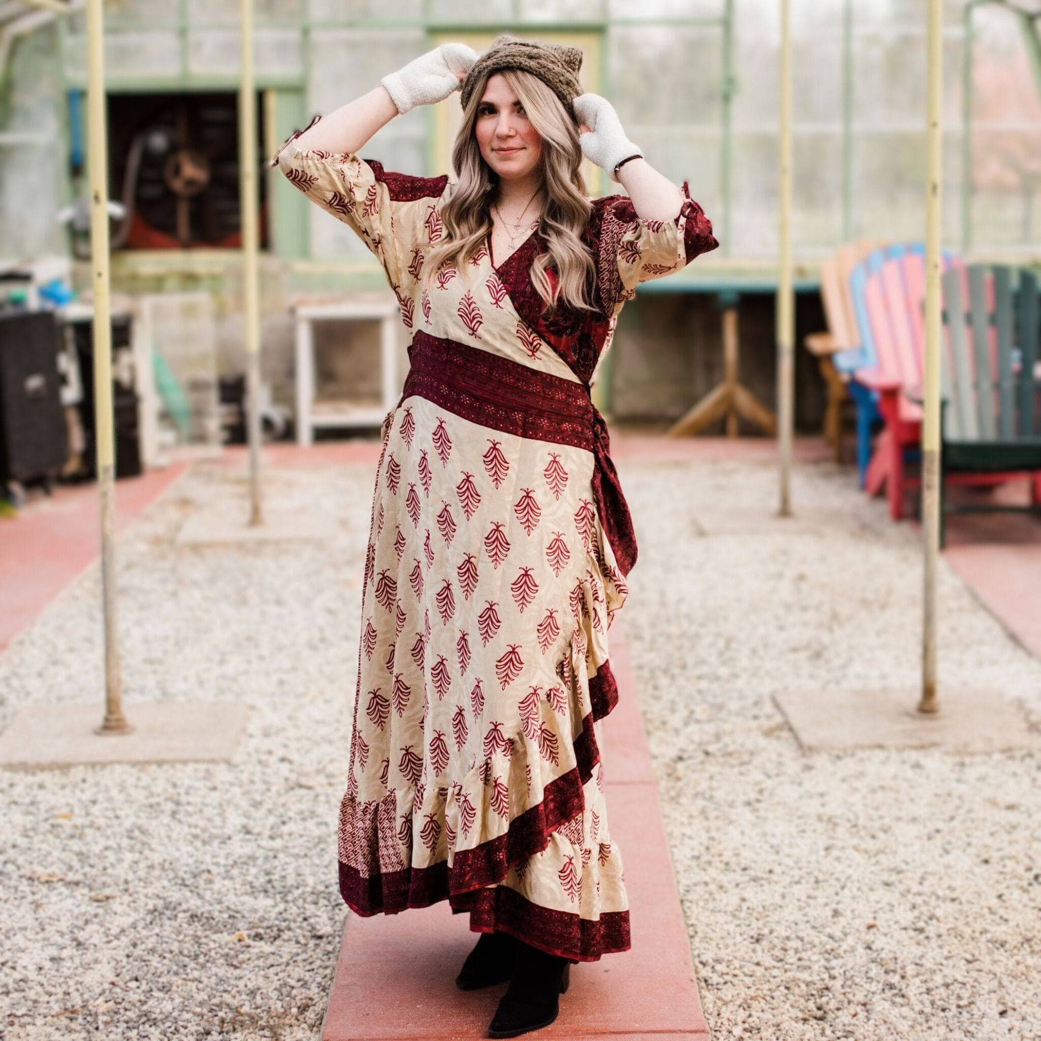 Zaria One Of A Kind Wrap Dress Handmade Sustainable Stunning