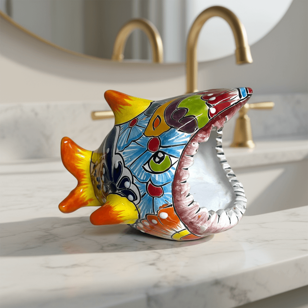 Soap | Colorful Talavera Shark Soap Dish