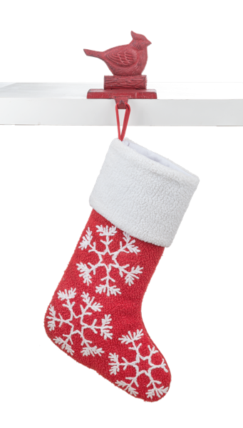 Greeting Card | Red Cardinal Cast Iron Stocking Holder