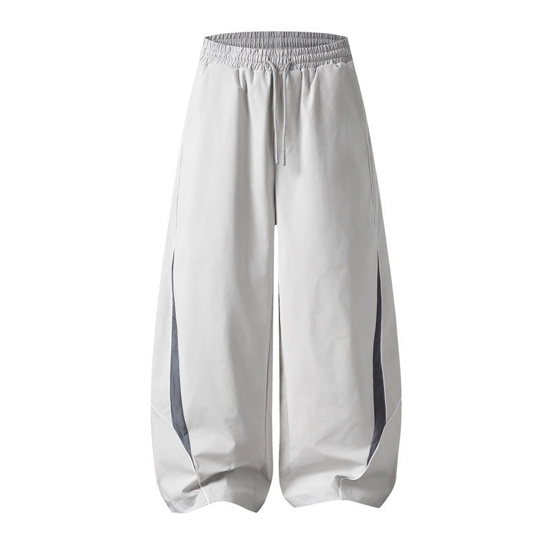 Pantalones de chándal de estilo urbano americano para mujer con costuras en bloques de color en contraste