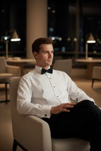 Men's Shirt | "david" White Wingtip Tuxedo Shirt