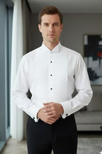 Men's Shirt | "david" White Wingtip Tuxedo Shirt