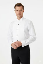 Men's Shirt | "david" White Wingtip Tuxedo Shirt