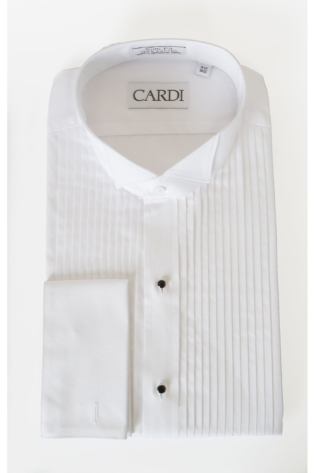 Men's Shirt | "david" White Wingtip Tuxedo Shirt