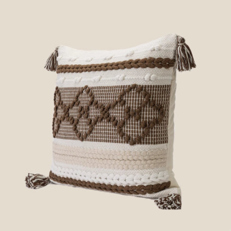 Funda de almohada de felpa artesanal bohemia
