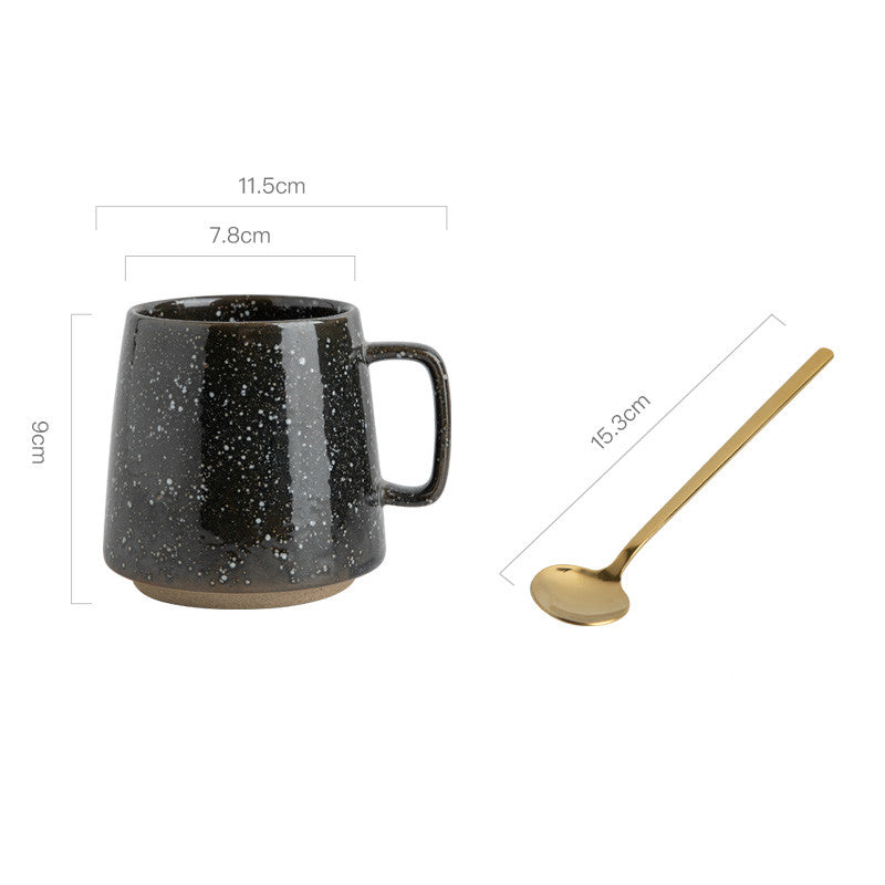 Taza de gres japonesa estilo retro de nicho