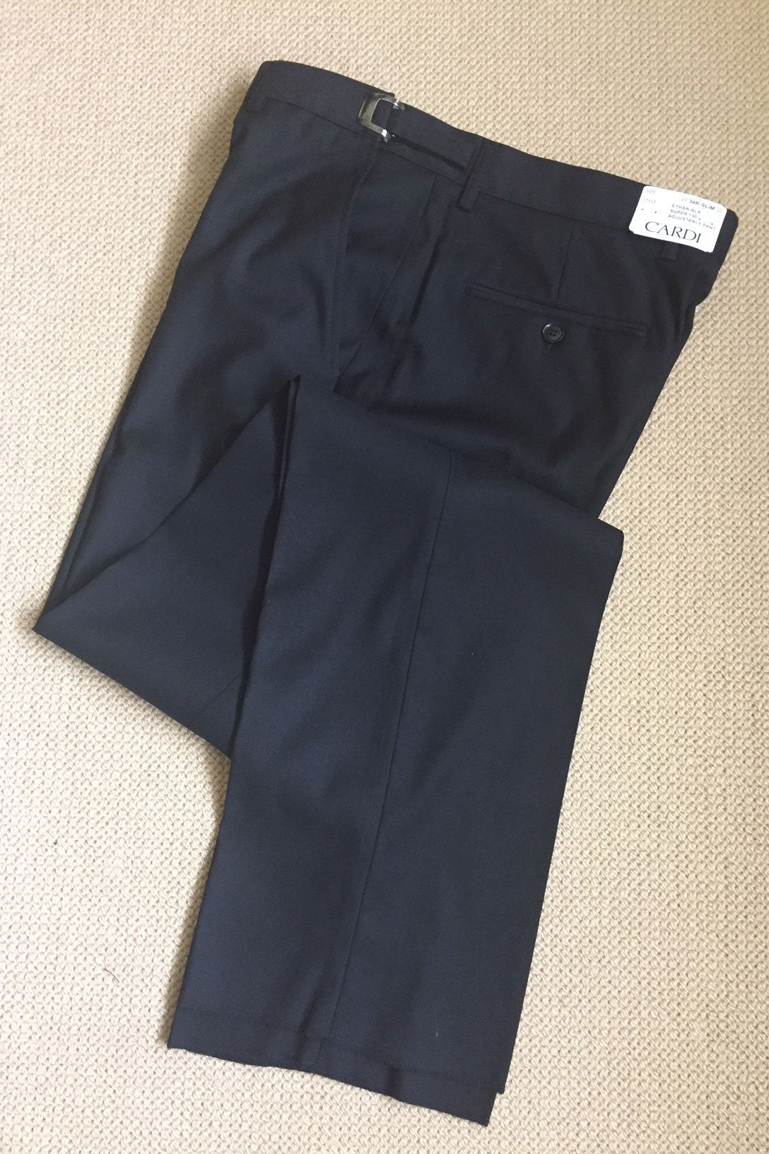 Men's Pants | "ethan" Black Super 150's Luxury Viscose Blend Suit