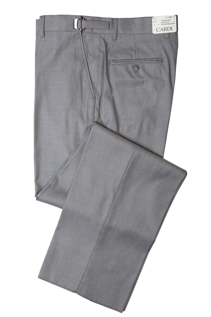 Men's Pants | "ethan" Heather Grey Super 150's Luxury Viscose Blend
