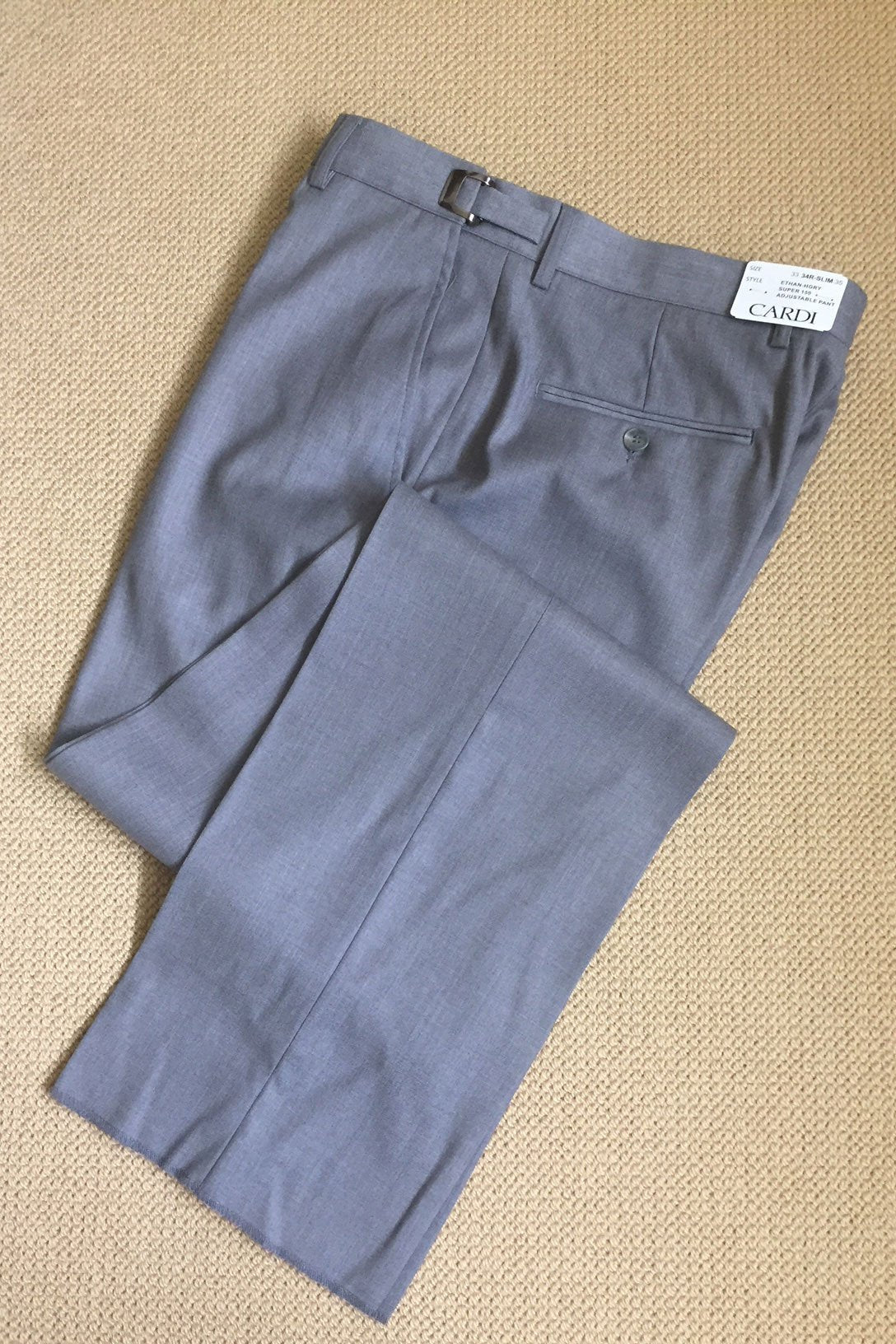 Men's Pants | "ethan" Heather Grey Super 150's Luxury Viscose Blend
