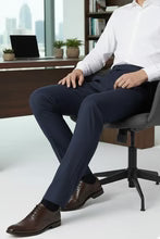 Men's Pants | "ethan" Navy Super 150's Luxury Viscose Blend Suit