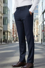 Men's Pants | "ethan" Navy Super 150's Luxury Viscose Blend Suit