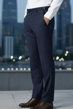 Men's Pants | "ethan" Navy Super 150's Luxury Viscose Blend Suit