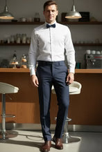 Men's Pants | "ethan" Navy Super 150's Luxury Viscose Blend Suit