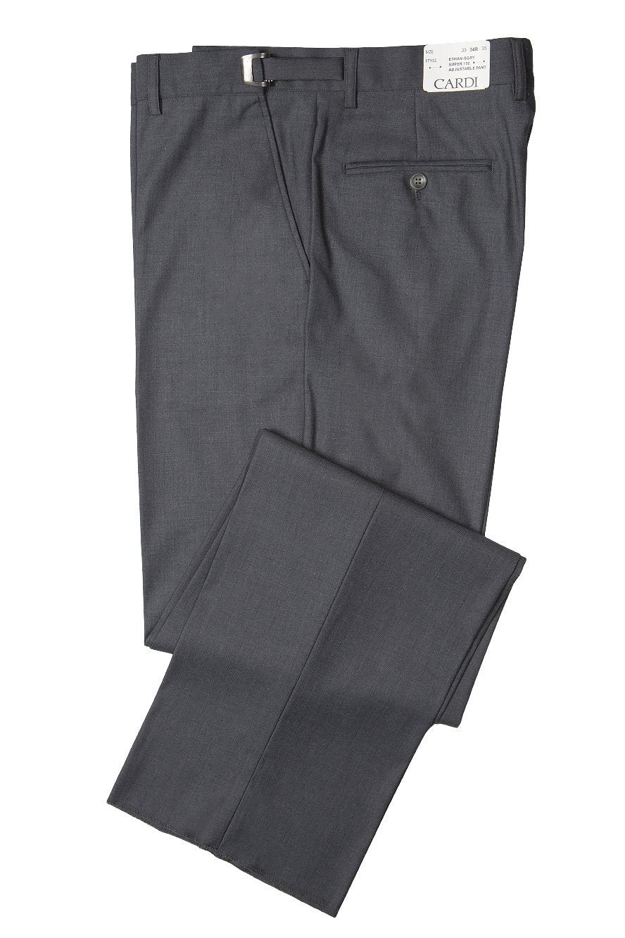 Men's Pants | "ethan" Steel Grey Super 150's Luxury Viscose Blend