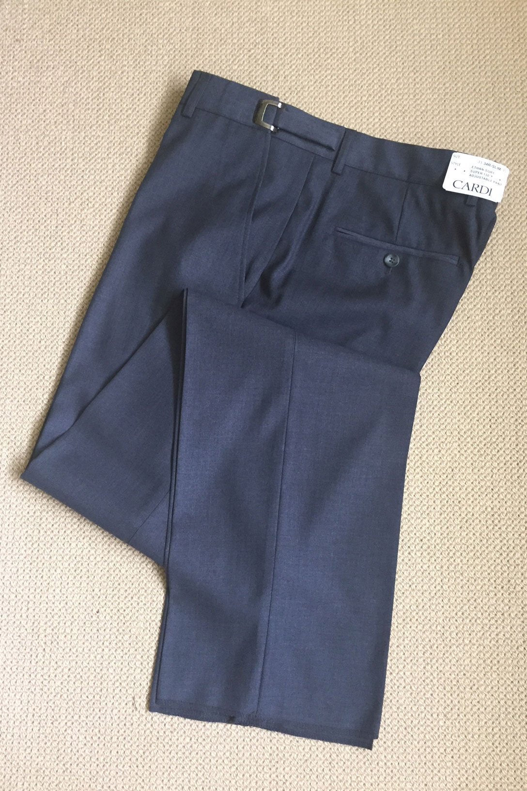 Men's Pants | "ethan" Steel Grey Super 150's Luxury Viscose Blend