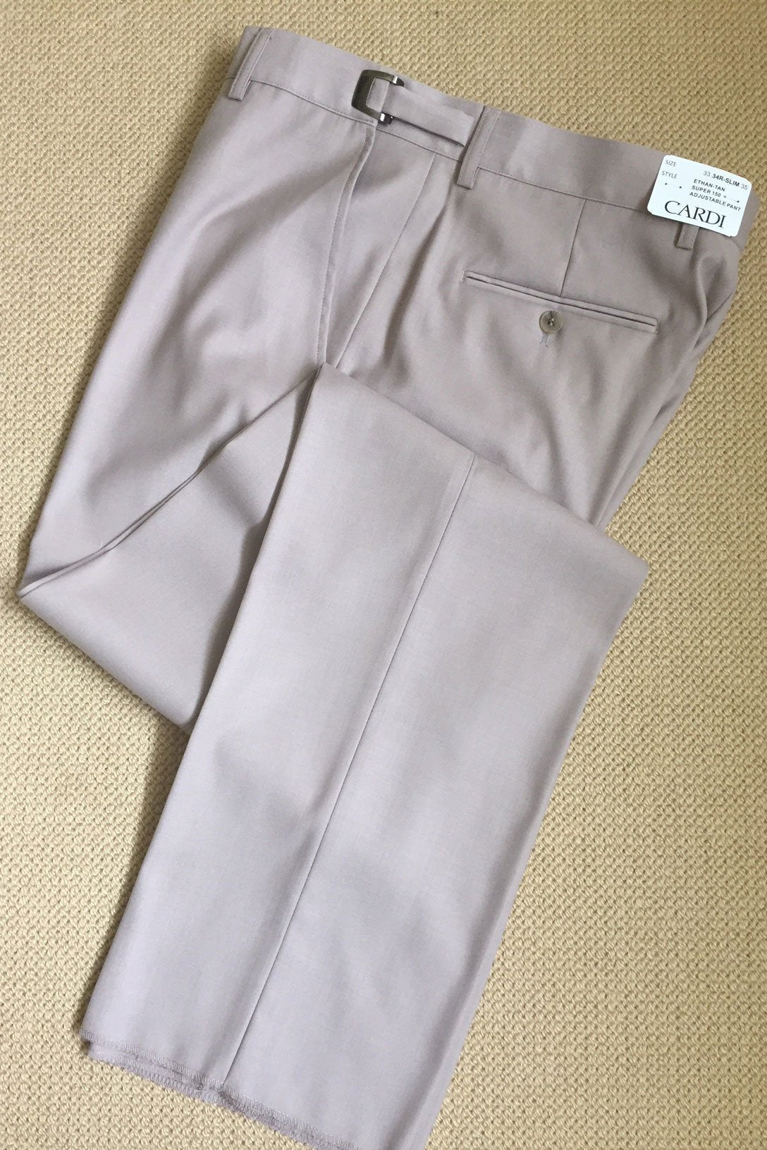 Men's Pants | "ethan" Tan Super 150's Luxury Viscose Blend Suit