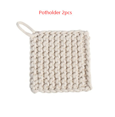 Posavasos de algodón simple hecho a mano/manopla