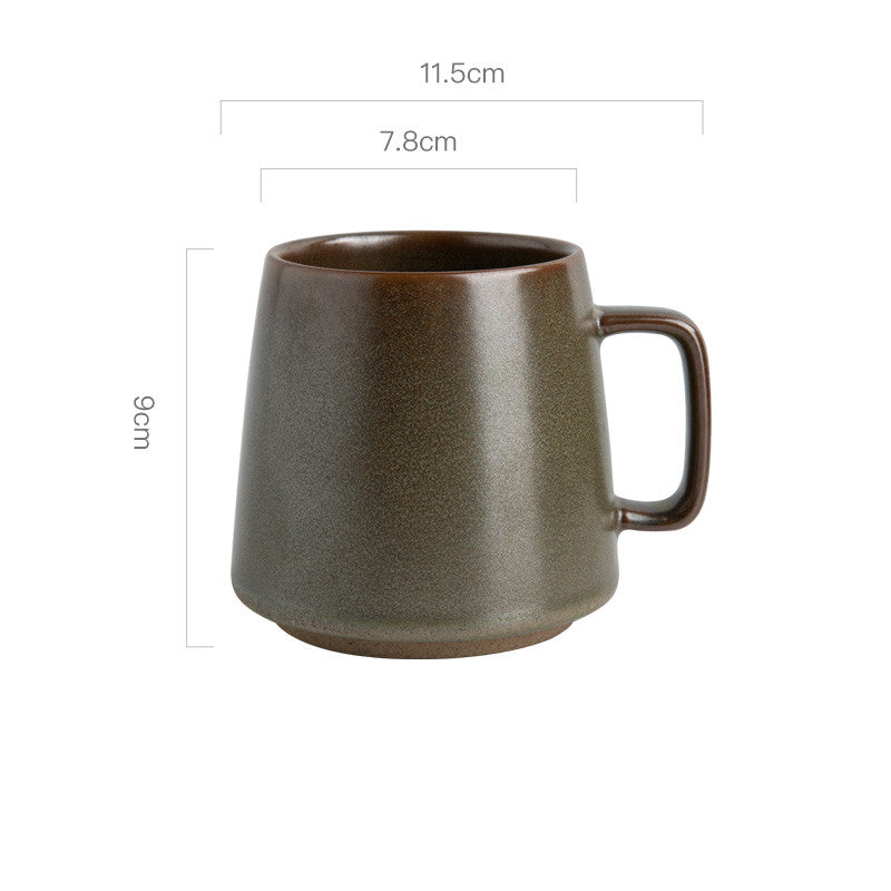 Taza de gres japonesa estilo retro de nicho