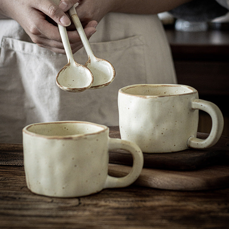 Taza artesanal estilo retro
