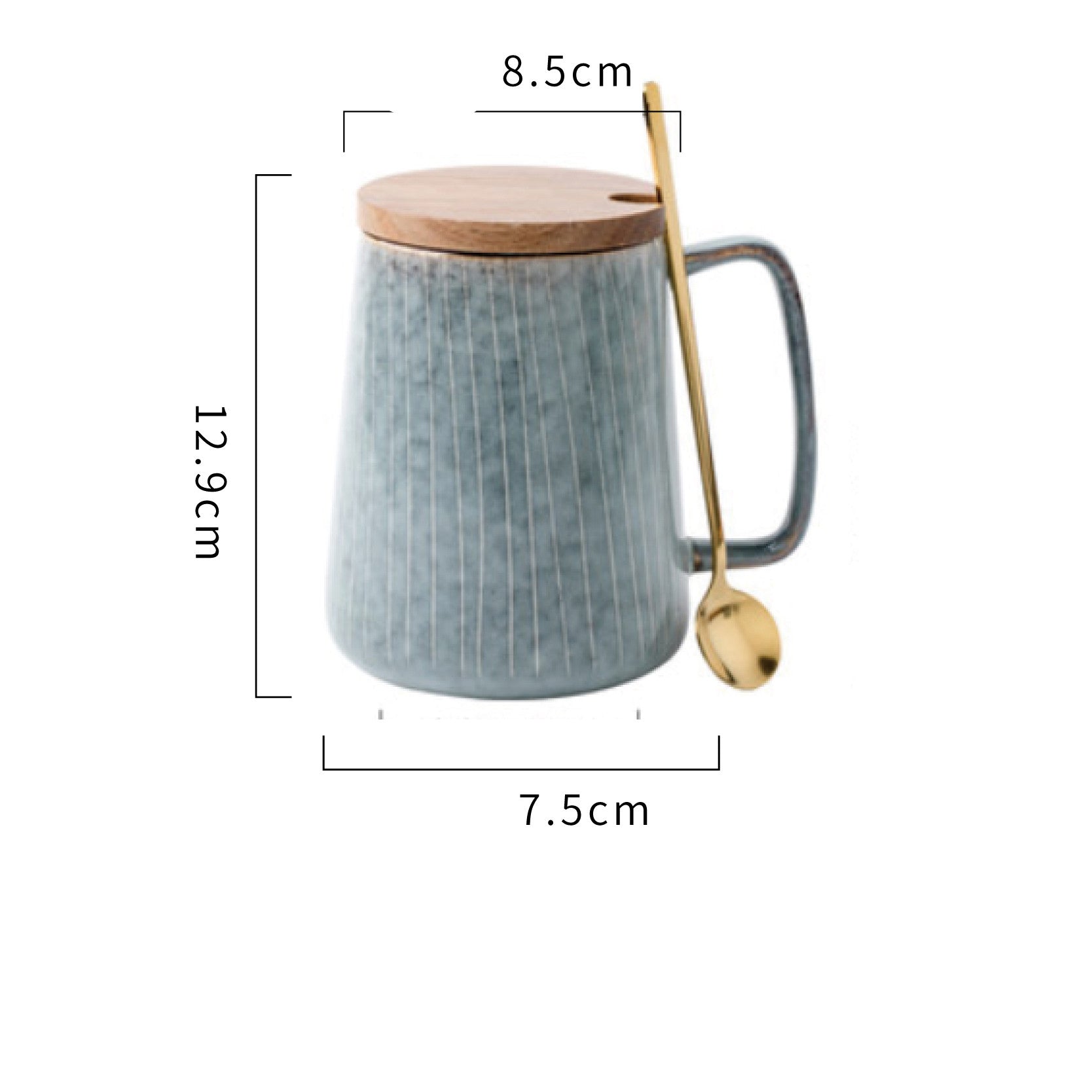 Taza de cerámica vintage "Pot Belly" ligeramente defectuosa