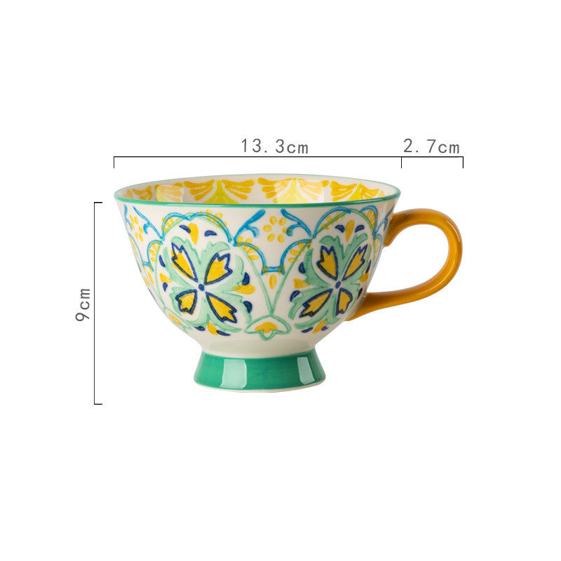 Taza de cerámica de gran capacidad con personalidad creativa