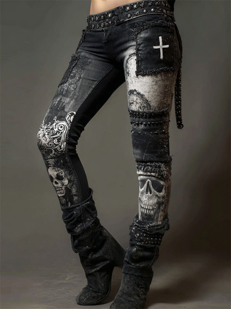 Pantalones de yoga deportivos retro estampados para mujer