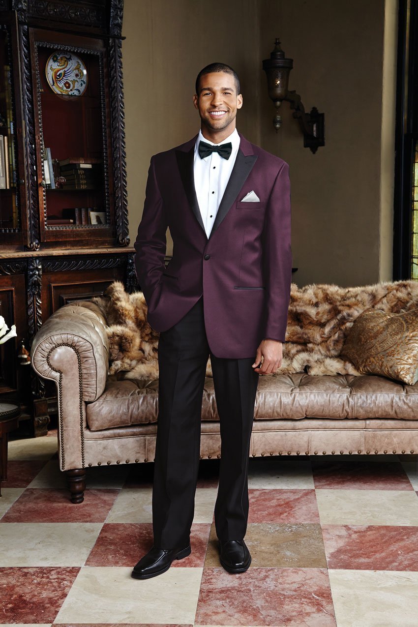 Tuxedo | "fitzgerald" Plum Tuxedo Jacket Peak (separates)