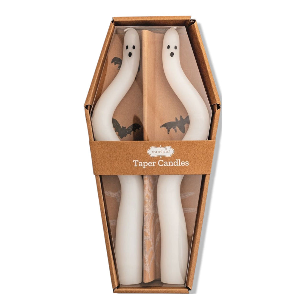 Ghost Shaped Halloween Taper Candles | Set of 2 is a decorative taper candle set selected for Halloween tablescapes, spooky mantels, gothic candleholders, party decor, and seasonal gift baskets. The shaped candle set adds a seasonal accent to mantels, tablescapes, candleholders, and Halloween displays. A giftable choice for shoppers looking for useful, distinctive, easy-to-display, or easy-to-pair items. Listing details help shoppers compare the item type, use, style, and intended recipient before purchase.