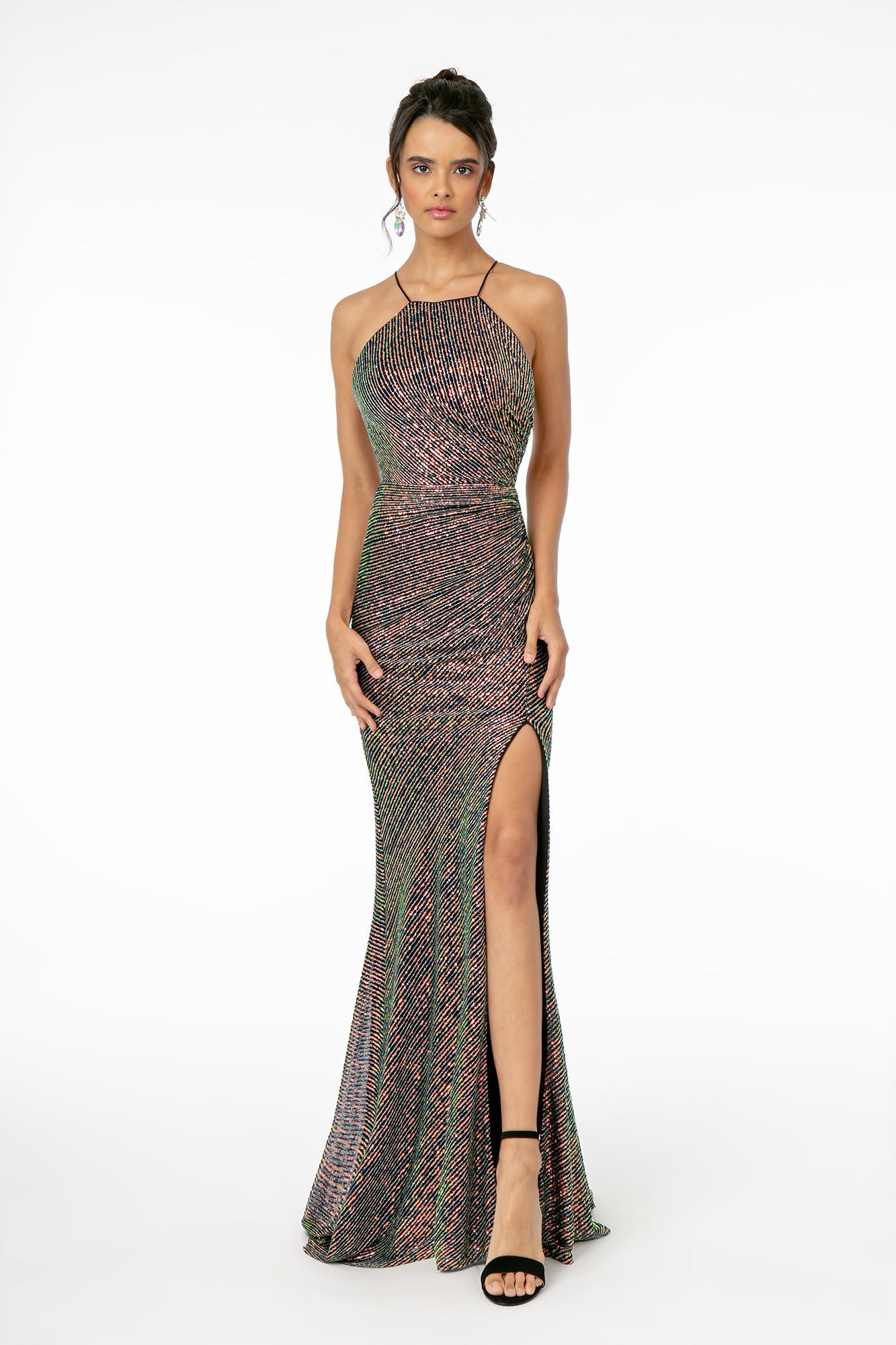 Nightgown | Strappy Sequined Bodycon Mermaid Dress by Elizabeth K