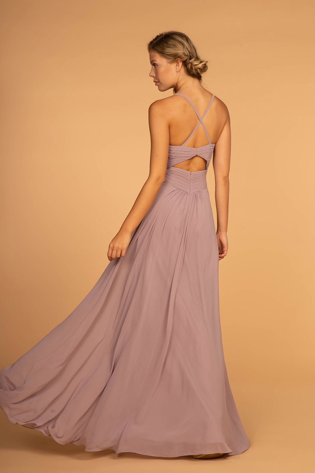 Nightgown | Chiffon Ruched Bodice Long Dress