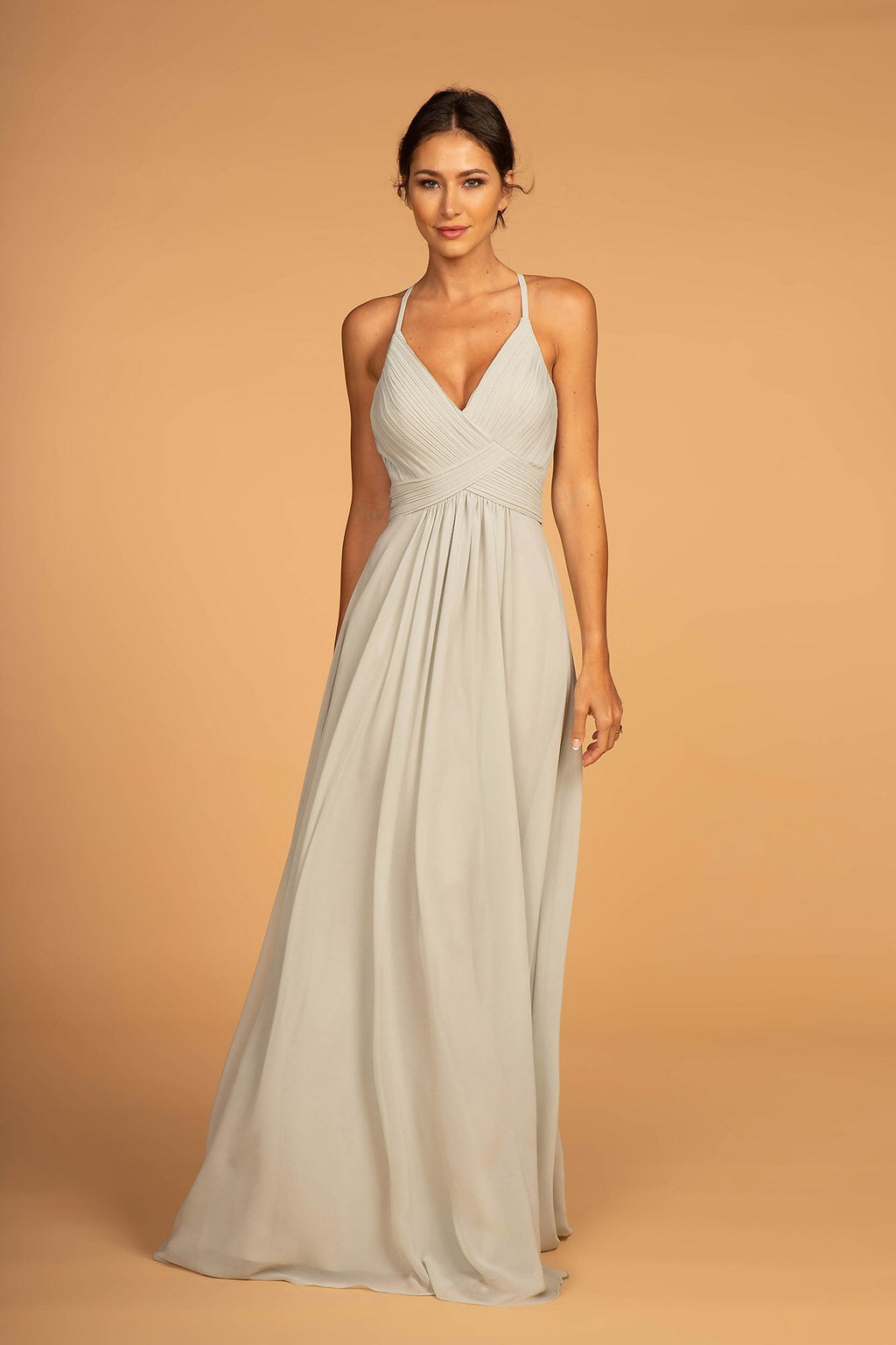 Nightgown | Chiffon Ruched Bodice Long Dress