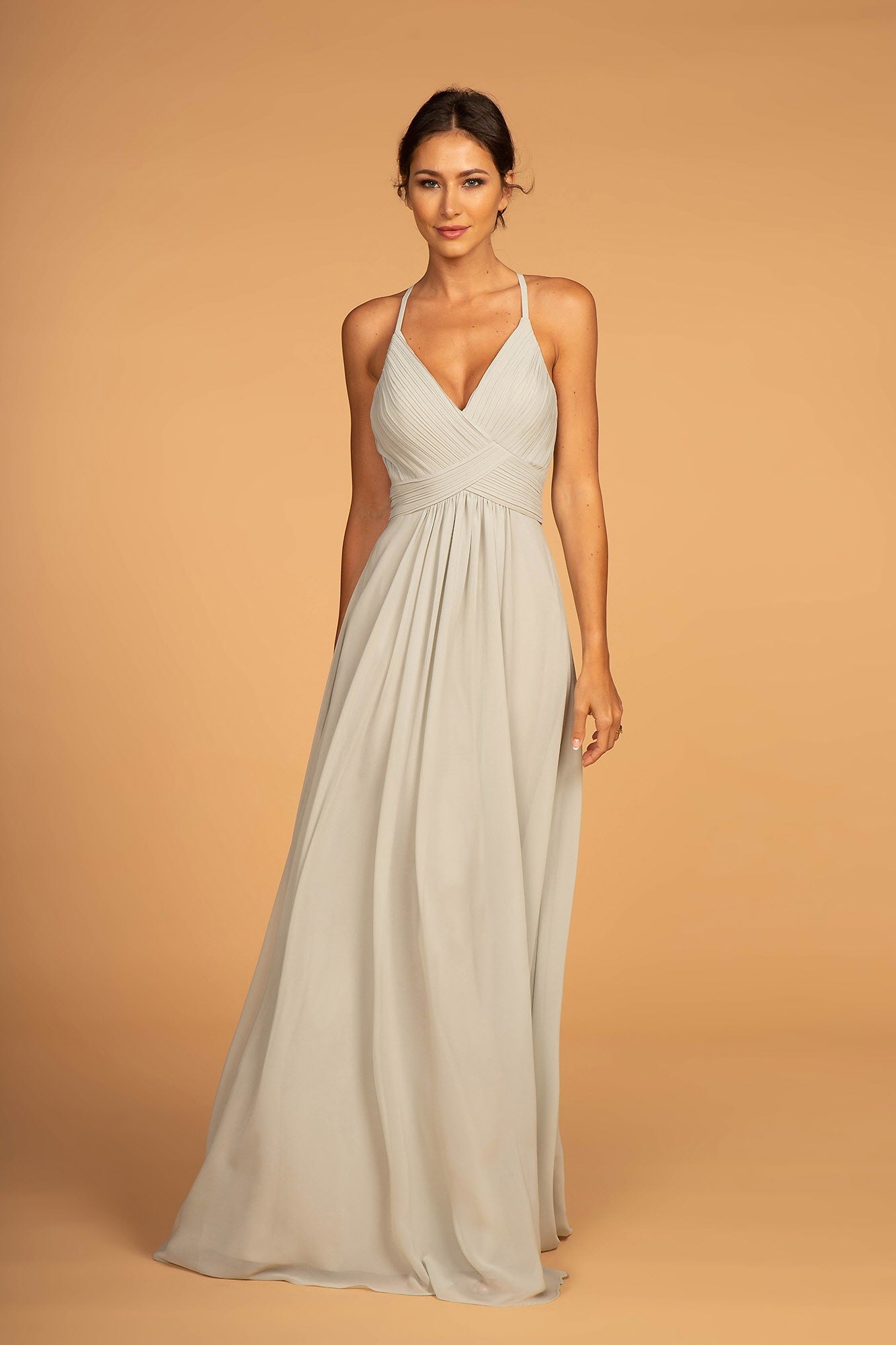 Nightgown | Chiffon Ruched Bodice Long Dress