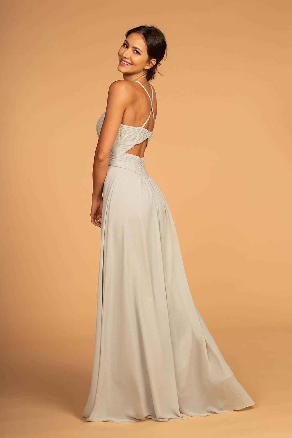 Nightgown | Chiffon Ruched Bodice Long Dress
