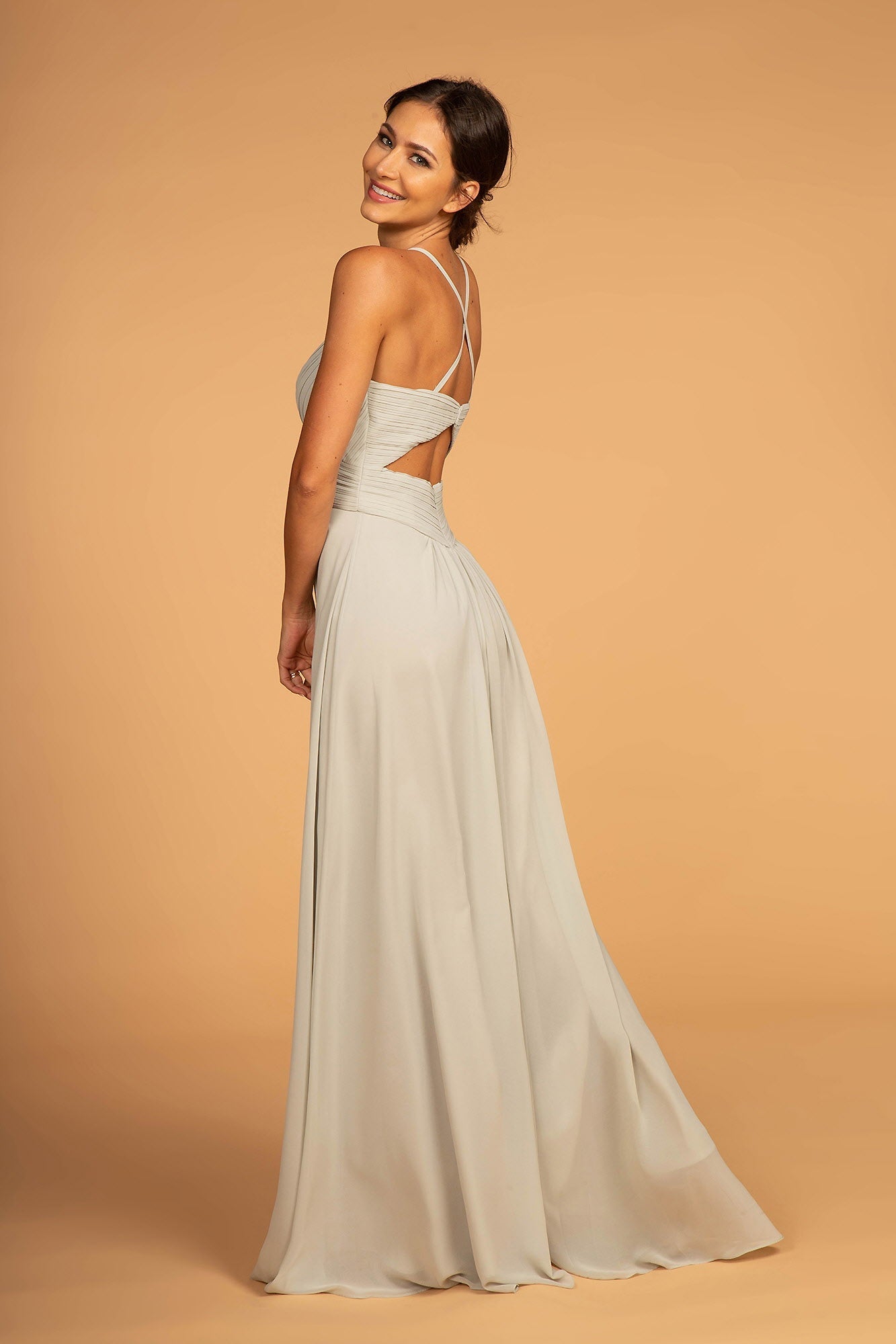 Nightgown | Chiffon Ruched Bodice Long Dress