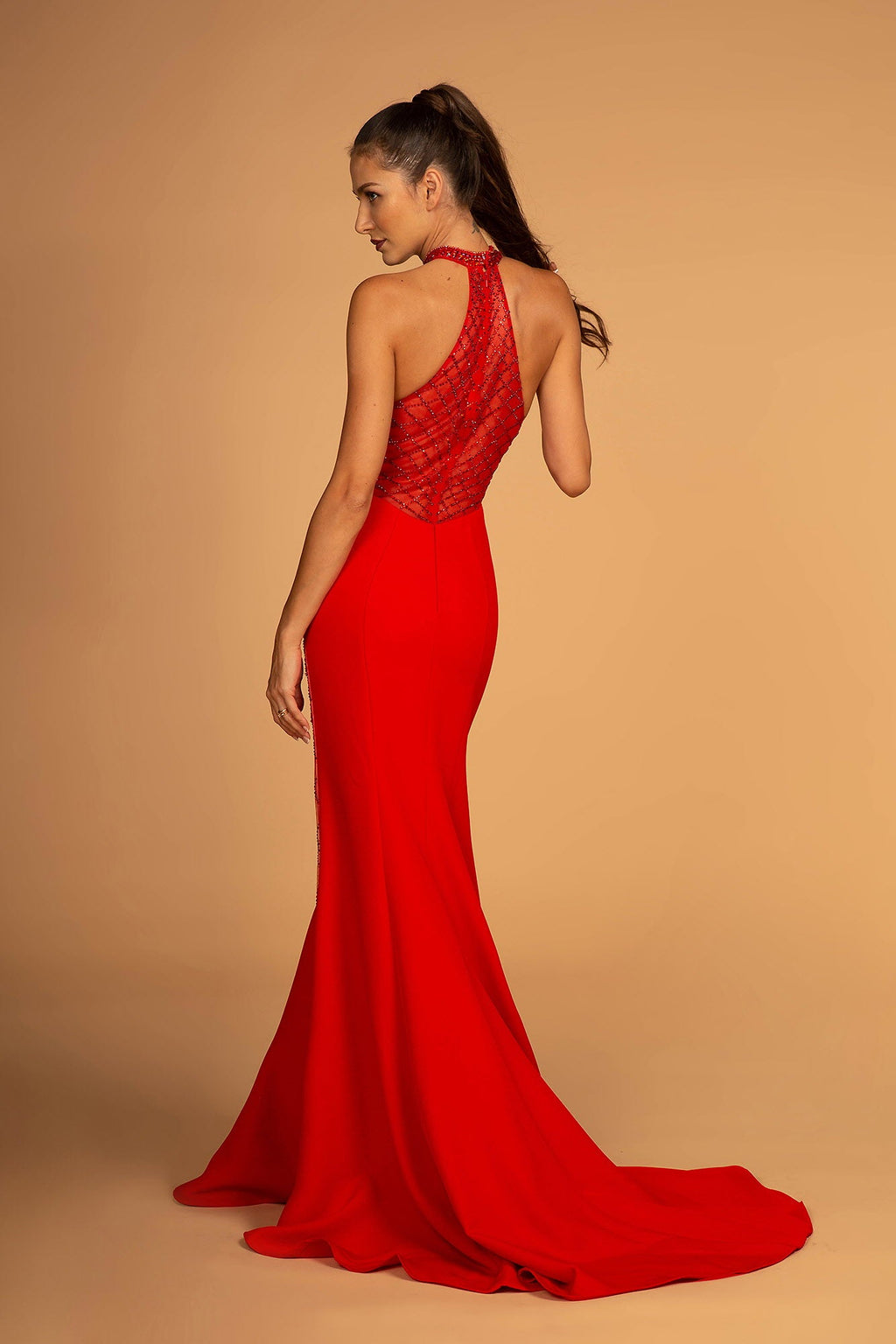 Nightgown | Halter Neck Fitted Mermaid Jersey Dress